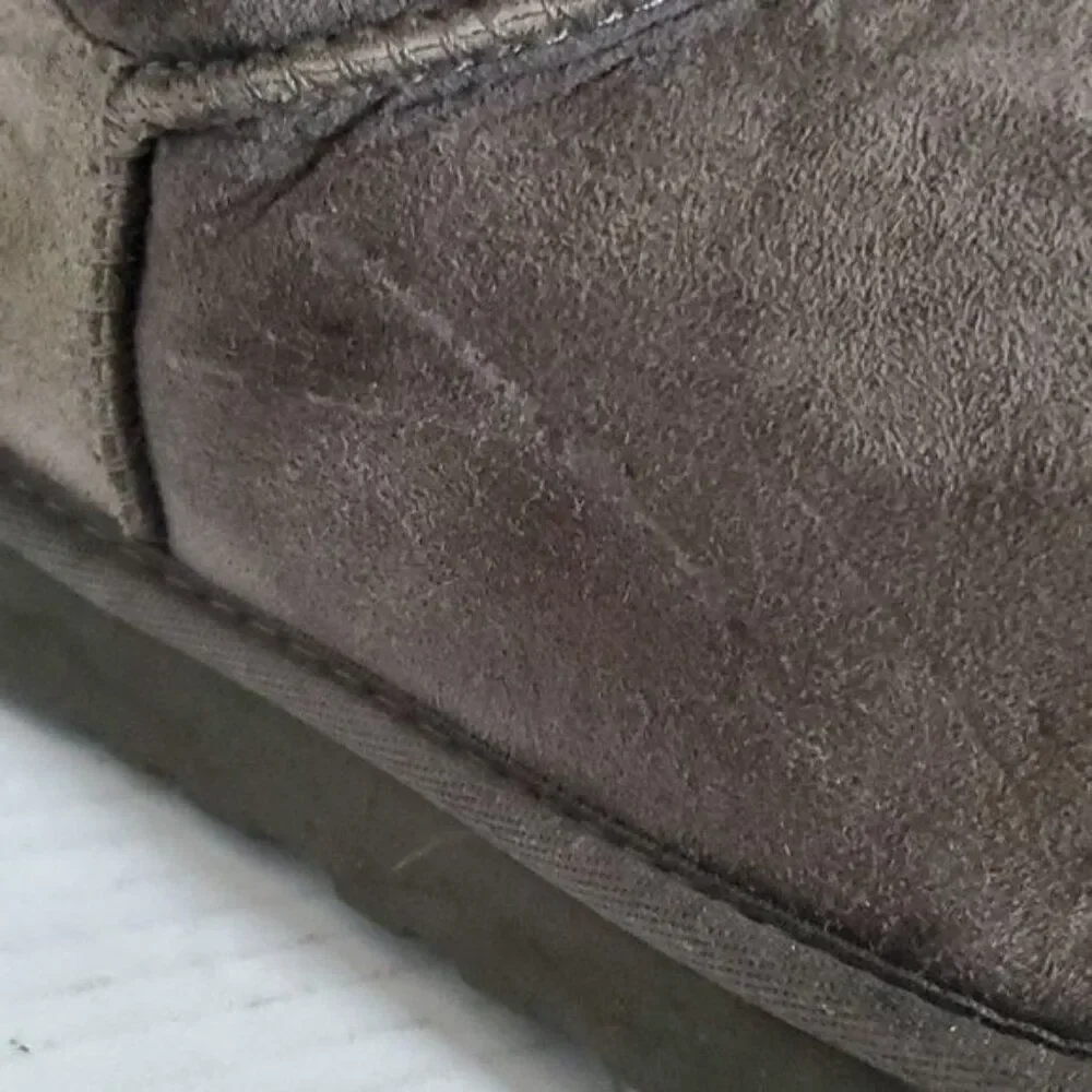 UGG Australia Bailey Bow II Boots Suede Leather Gray Winter Women's WOMAN'S 6